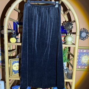 Velvet Black Maxi Skirt